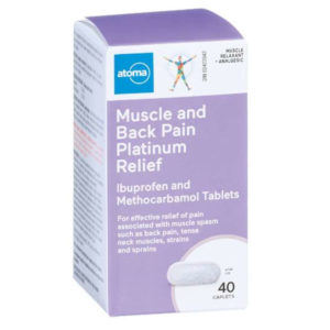 ATOMA MUSCLE & BACK PAIN PLATINUM RELIEF (GENERIC ROBAX) - 40 CAPLETS