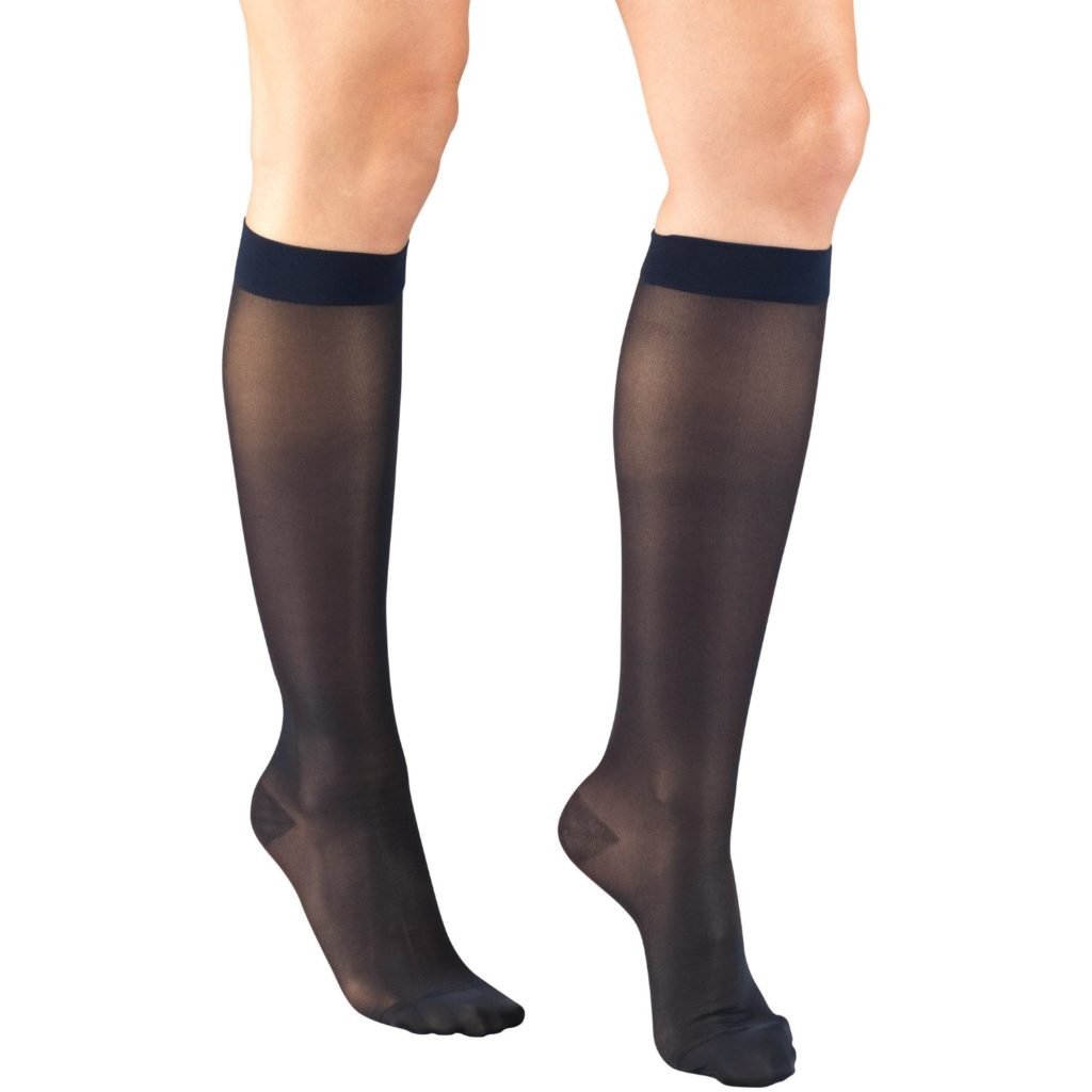 Airway Surgical Truform Zipper Compression Stockings Open-Toe Beige