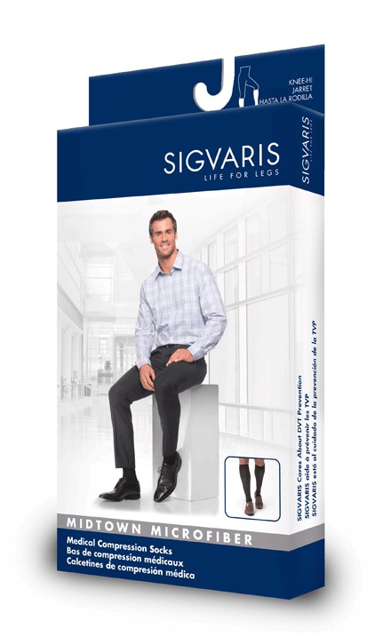 Sigvaris Men's Style Microfiber Knee High 30-40mmHg