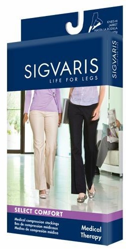 Sigvaris 860 Series is an opaque compression sock with a knit construction designed to put on easily and is ideal for patients with arthritis or limited range of motion. Double-covered yarns provide great elasticity and easy donning and removal. The PFS system provides a custom-like fit, superior comfort, and application of accurate compression levels, resulting in patient compliance and medical effectiveness. Double-covered yarns ensure durability and a long product life. Essential Opaque offers durability you can trust in our largest range of sizes, making it your go-to choice for everyday hosiery. Largest size range Durable construction combined with a smooth, opaque look Double-covered inlay yarns provide comfort and allow product to easily glide on and off Soft to the skin with a silicone dot band to prevent slipping Product Materials: 64% Nylon, 36% Spandex; Non-Latex