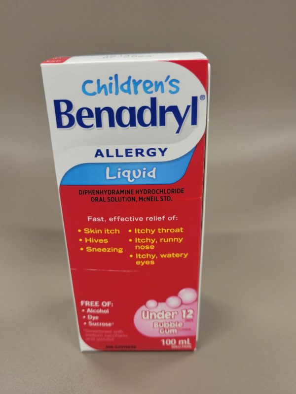 Benadryl Children's Allergy Liquid Bubble Gum